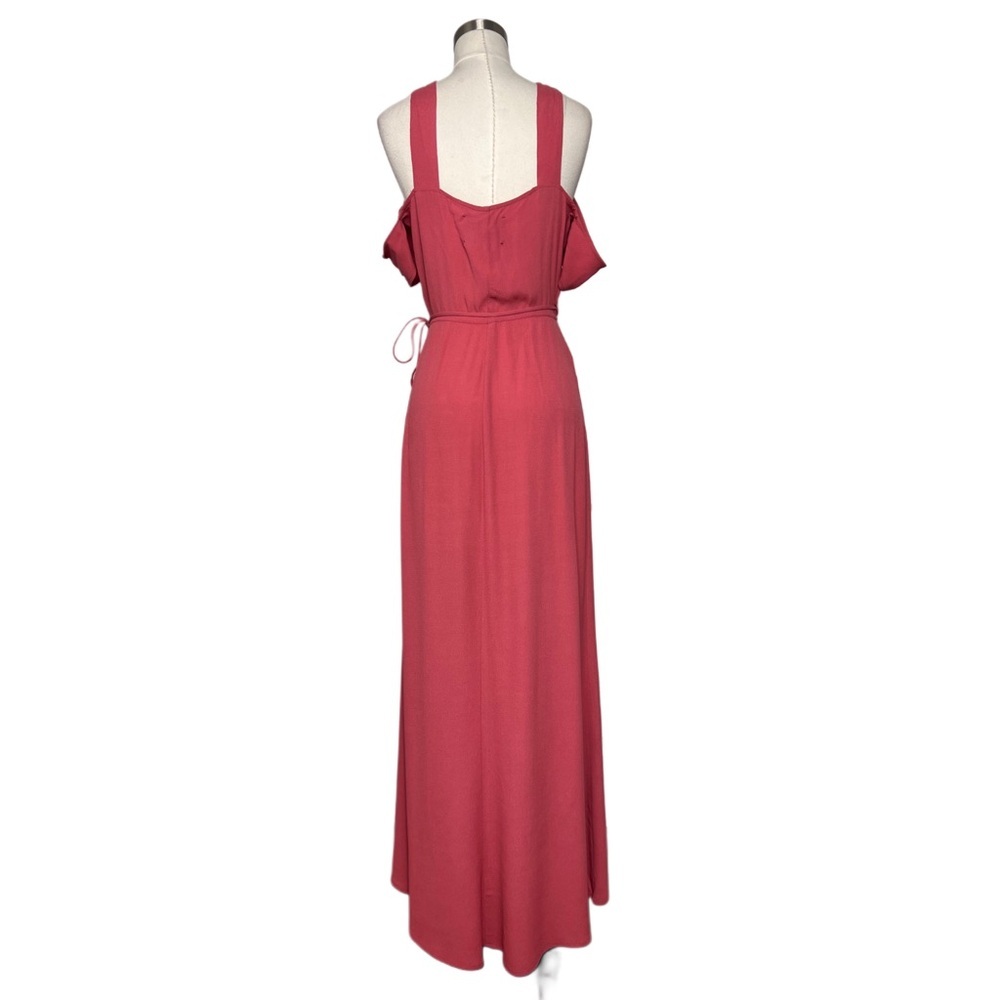 Reformation Jules Pink Midi Wrap Dress - Picture 5 of 8